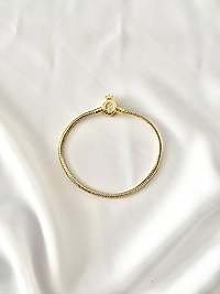 Taşlı Taç Pandora Bileklik Gold